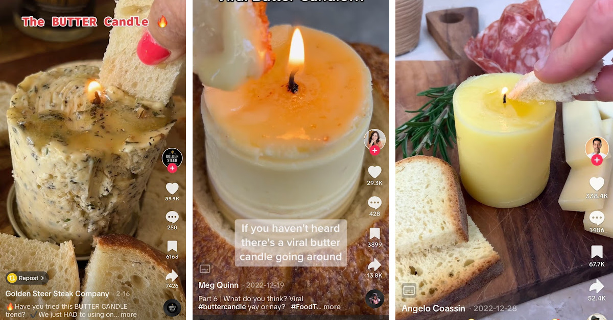 People Are Making Butter Candles To Eat With Bread And I’m Making One Right Now