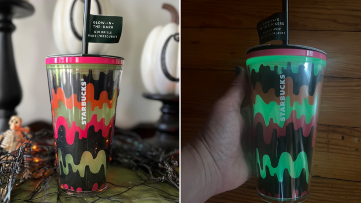 Starbucks is Selling A Glow-in-the-Dark Halloween Tumbler That Comes with Halloween Stickers You Put On Yourself