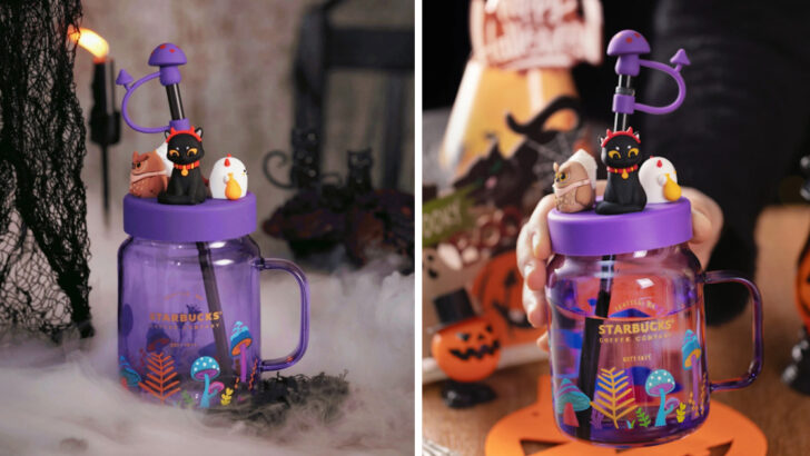 You Can Get A Purple Starbucks Mushroom Cup That’s Perfect For Fall