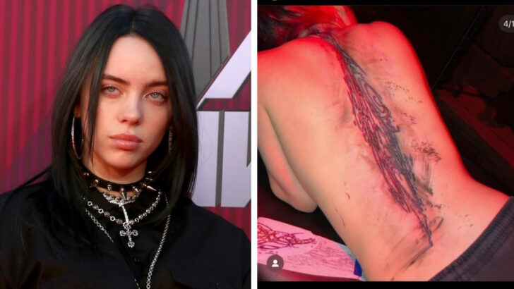 Billie Eilish Shows Off Her Massive Back Tattoo, And People Are So Confused