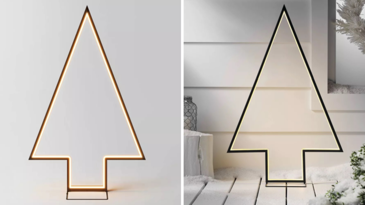 Target Is Selling a Metal Christmas Tree That Is Perfect Minimalistic Way to Decorate for the Holidays