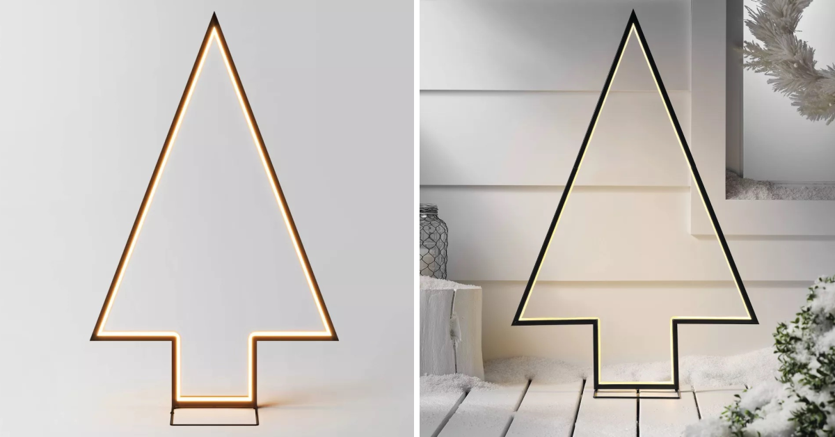Target Is Selling a Metal Christmas Tree That Is Perfect Minimalistic Way to Decorate for the Holidays