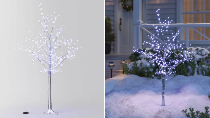 Target Is Selling an LED Silver Twig Tree You Can Put in Your Yard For The Holidays