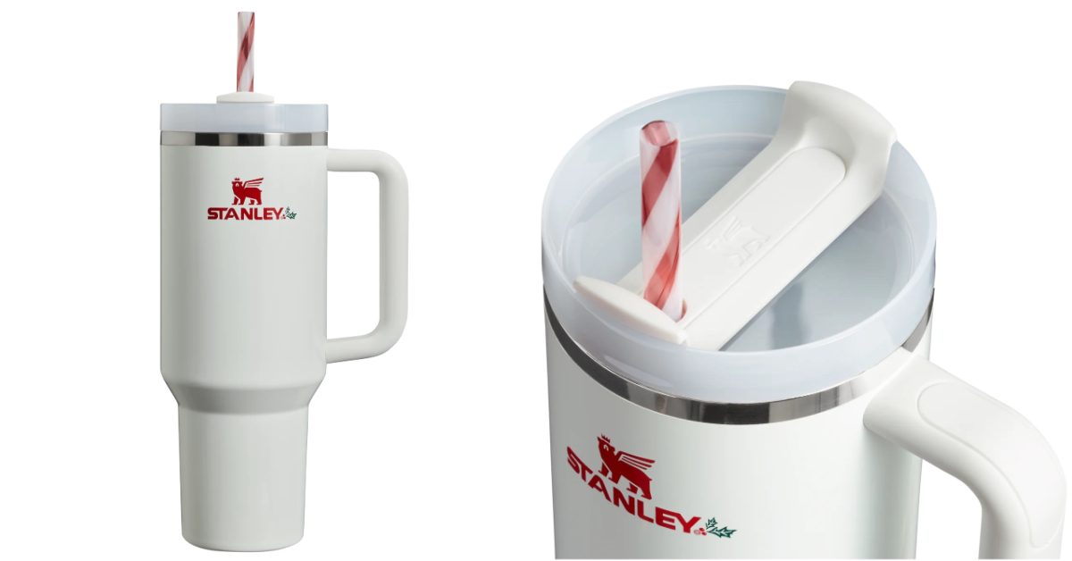 Stanley Just Released a New Holiday Tumbler With a Candy Cane Decorated Straw