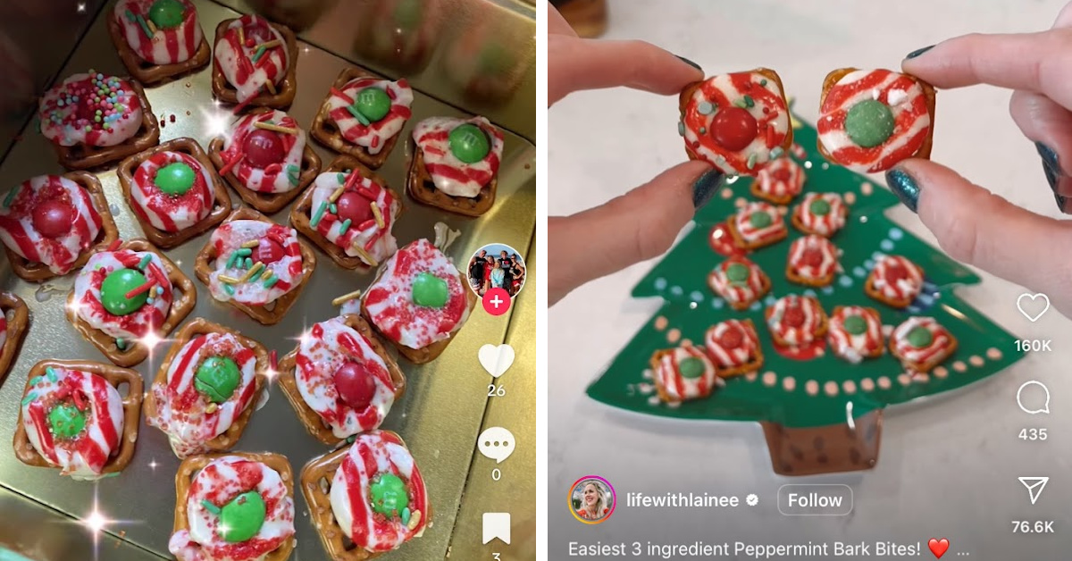 How To Make 3-Ingredient Peppermint Bark Bites For The Holiday Season