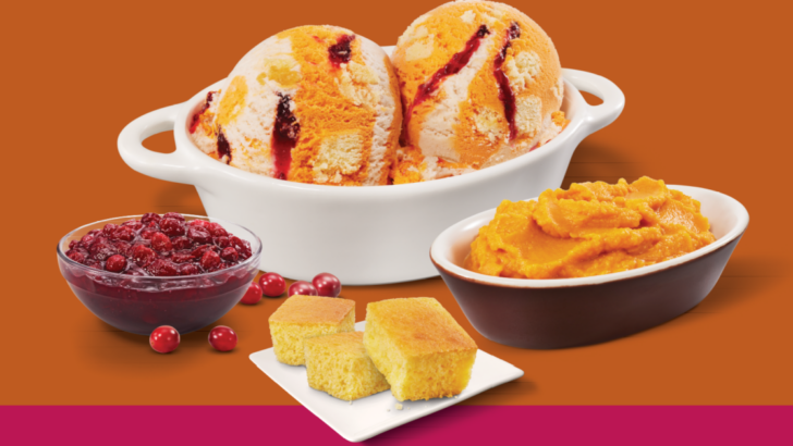 Baskin-Robbins’ New Ice Cream Flavor Is Inspired By Your Favorite Thanksgiving Dinner Sides