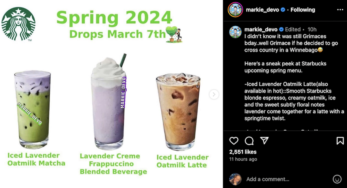 Starbucks Spring Launch Starbucks Is Releasing Three New Lavender Flavored Drinks So We Can ...