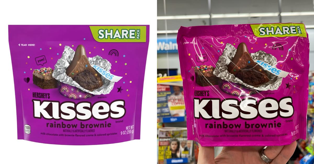 Hershey’s Just Released Rainbow Brownie Kisses That Come Stuffed With a Brownie Filling