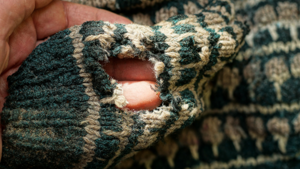clothes with hole