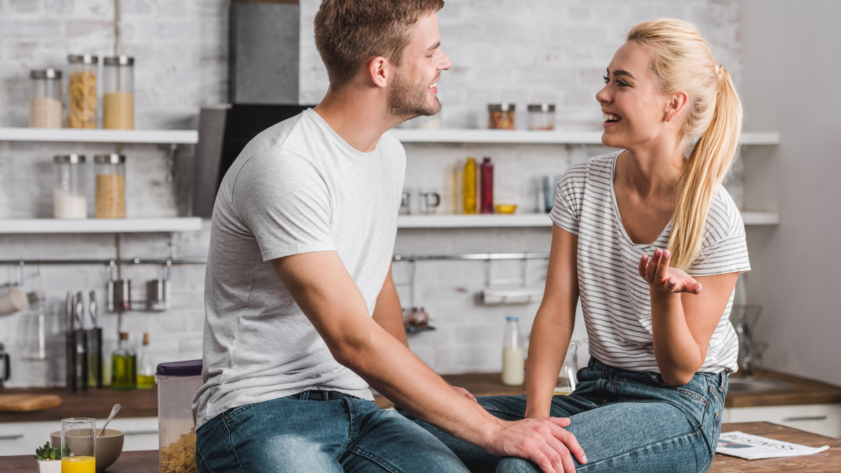 couple talking