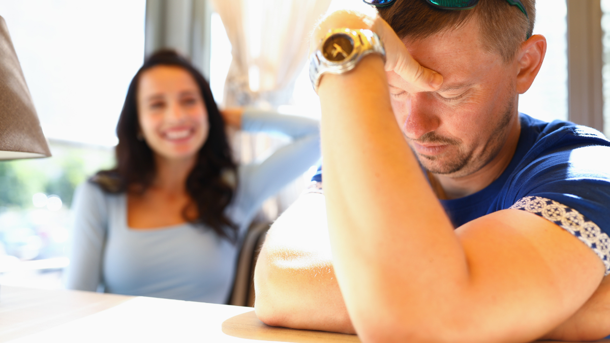 man annoyed