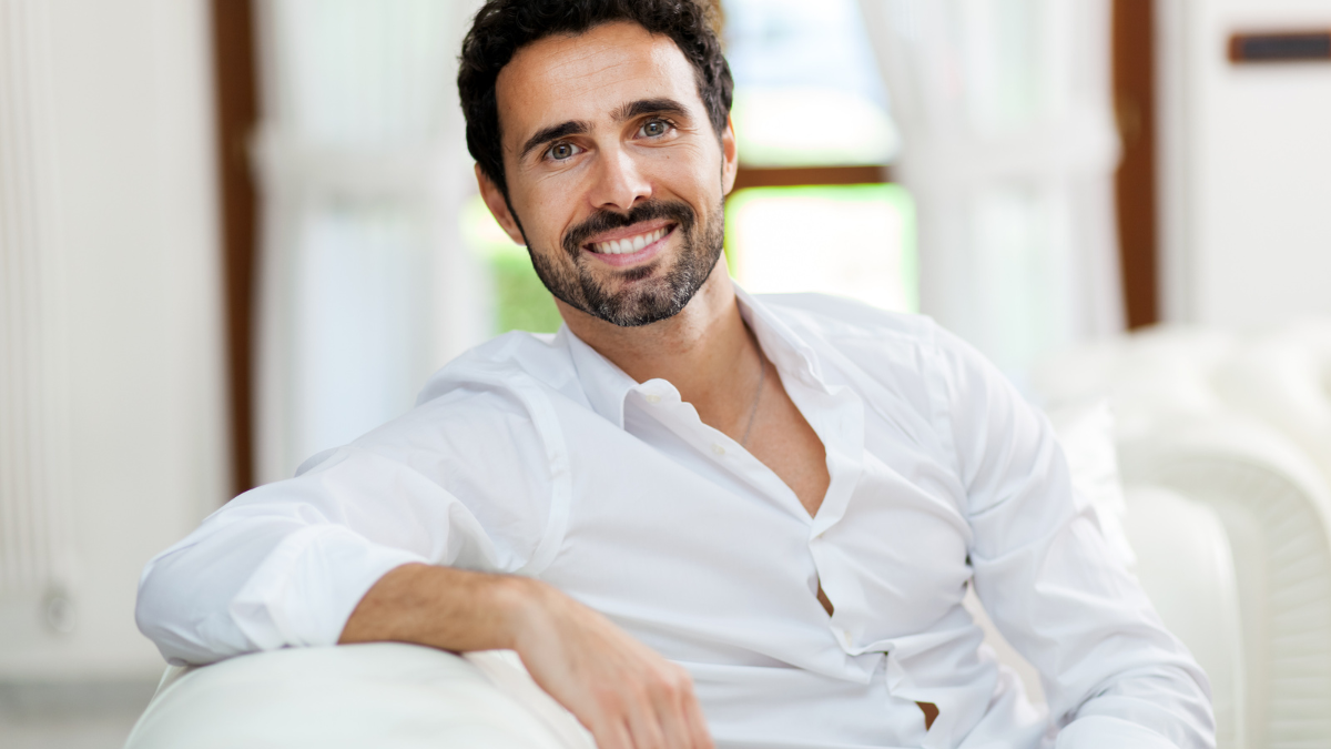 man on sofa