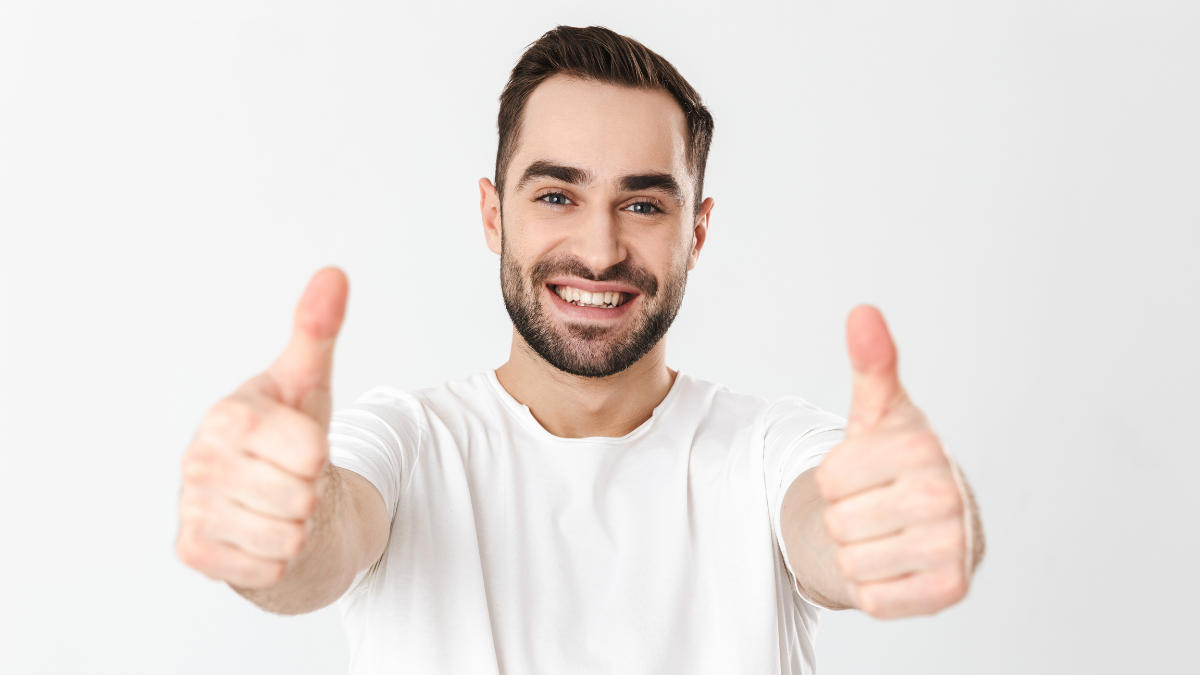man thumbs up