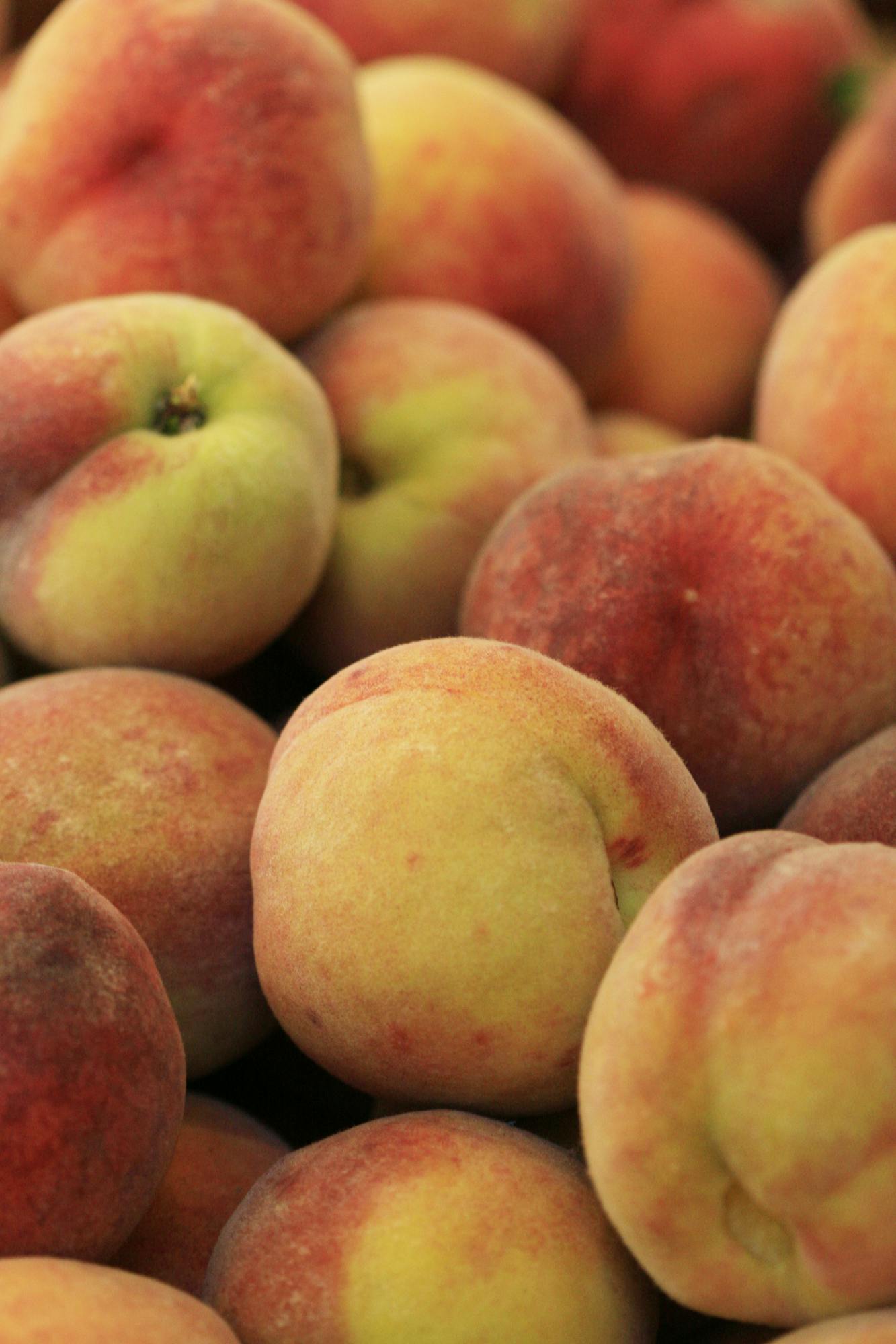Peaches in Close-up Photography