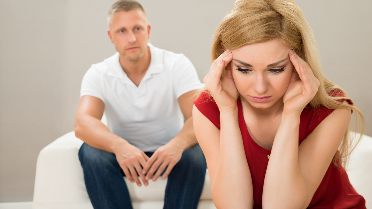 unhappy couple