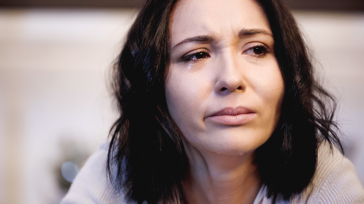 woman crying
