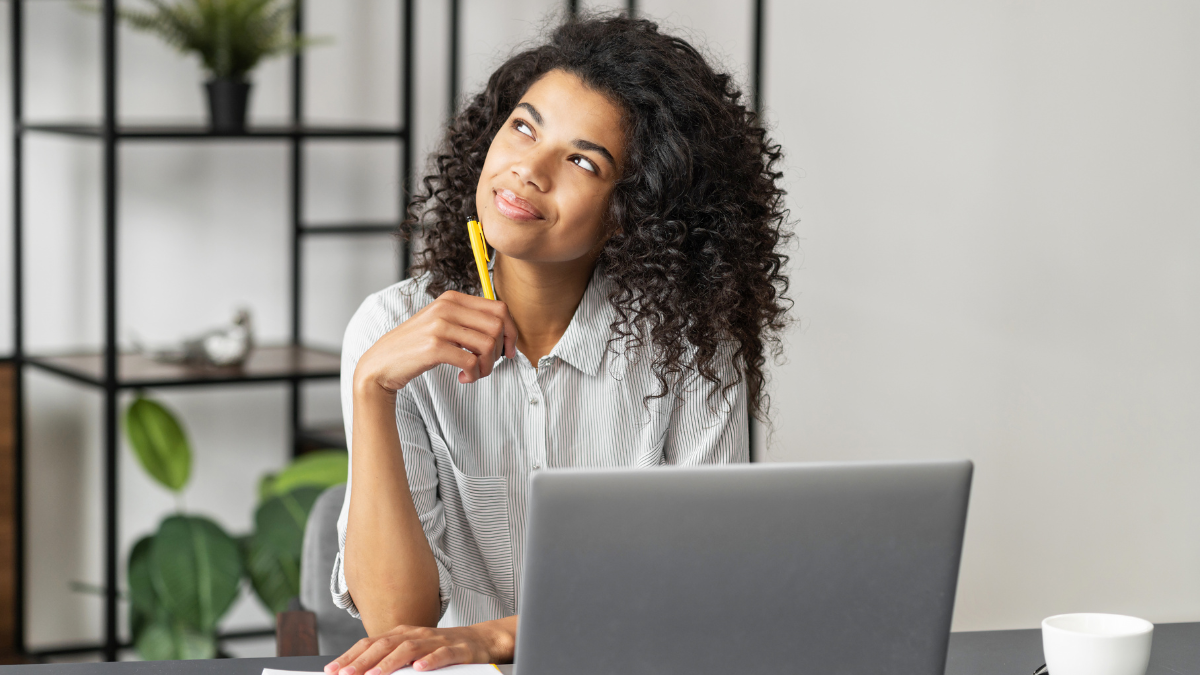 woman on computer