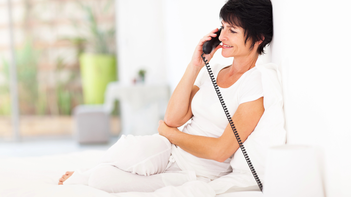 woman on phone