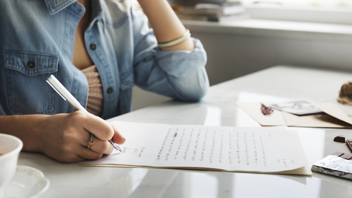 woman writing letter