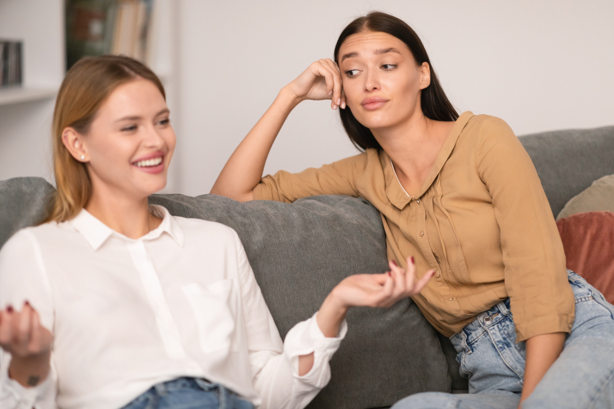 Annoyed Women Talking