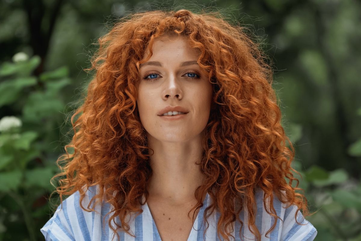 Beautiful red head woman