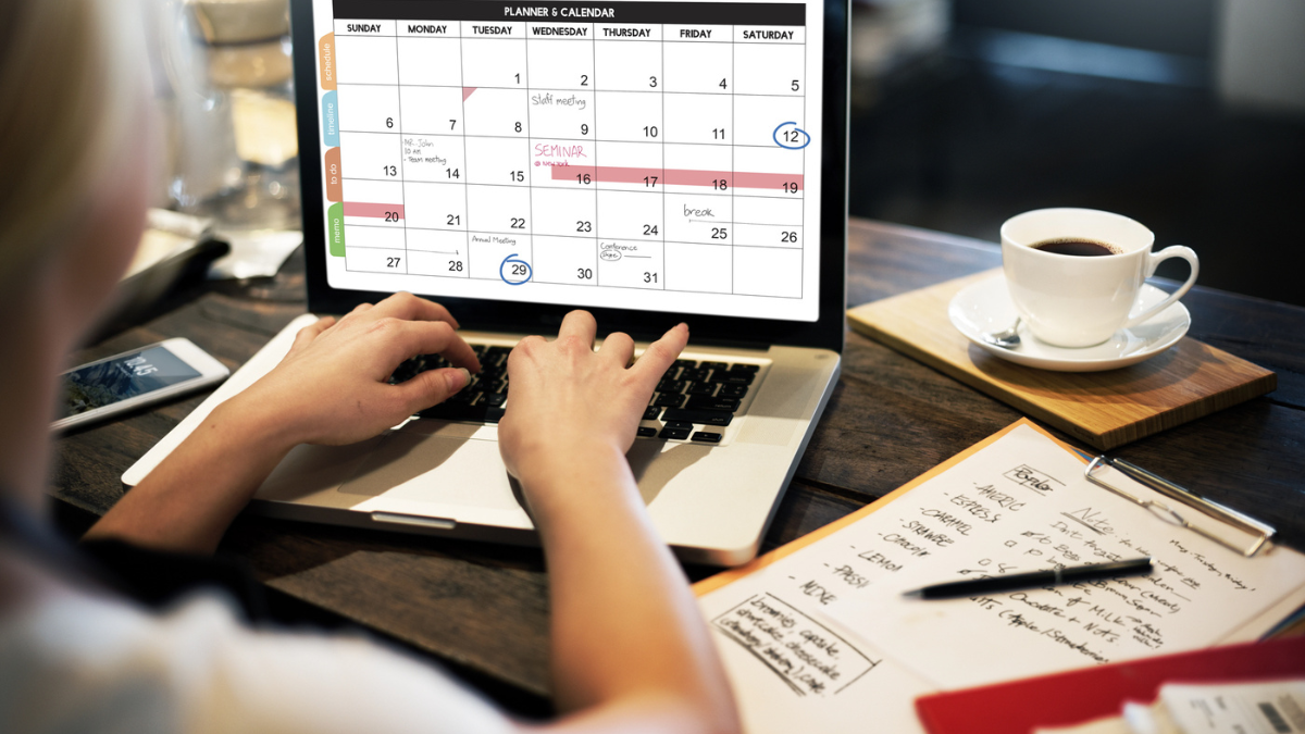 Woman Computer Calendar