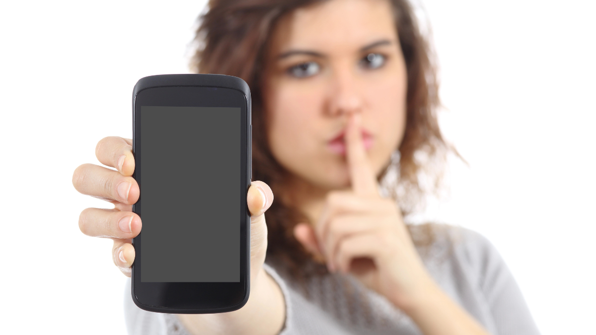 Woman Phone Off