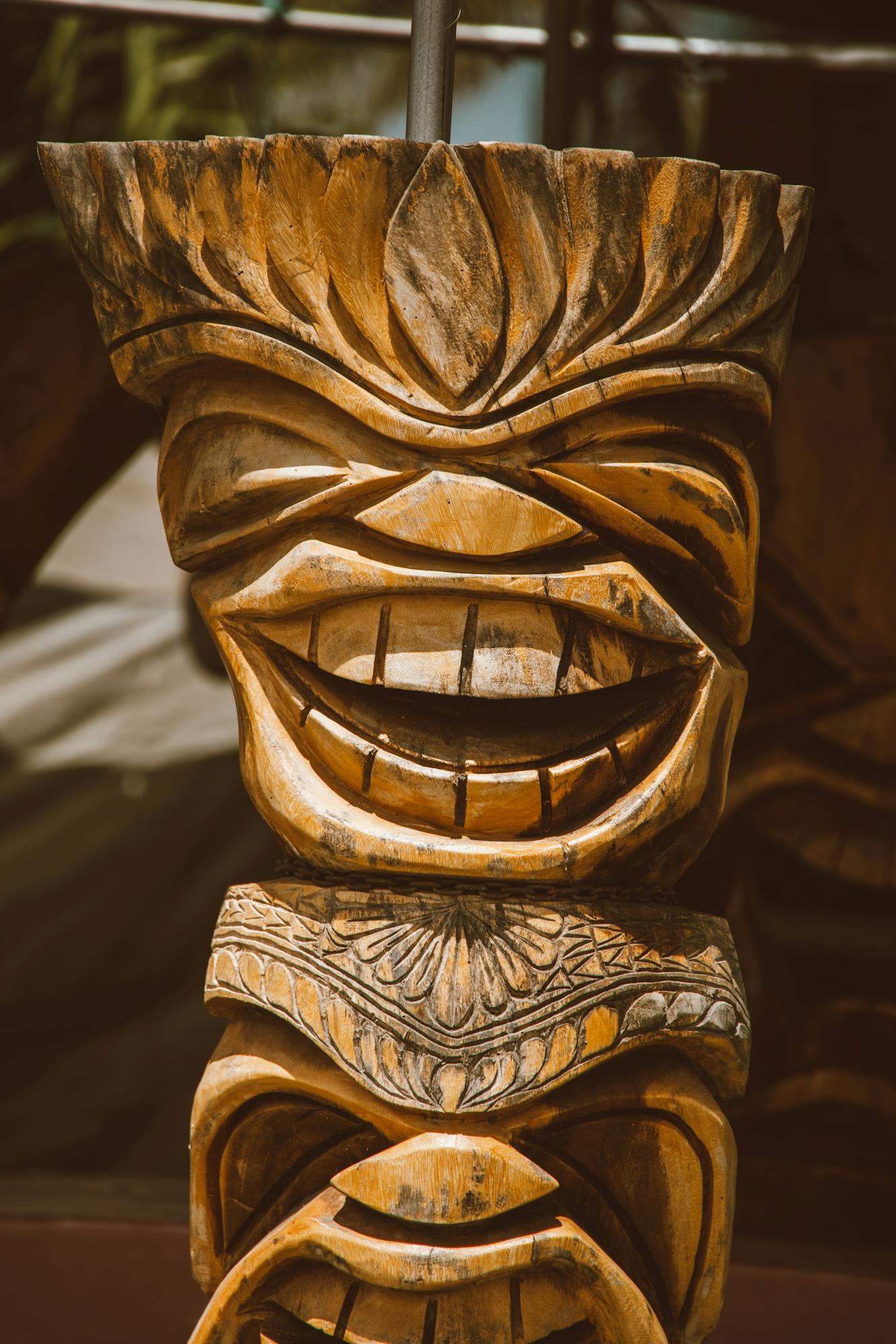 Brown Wooden Tribal Mask