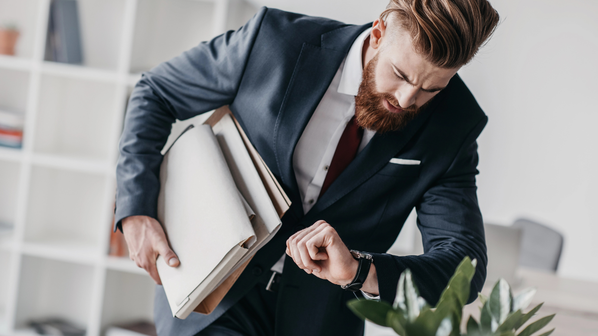 businessman with watch
