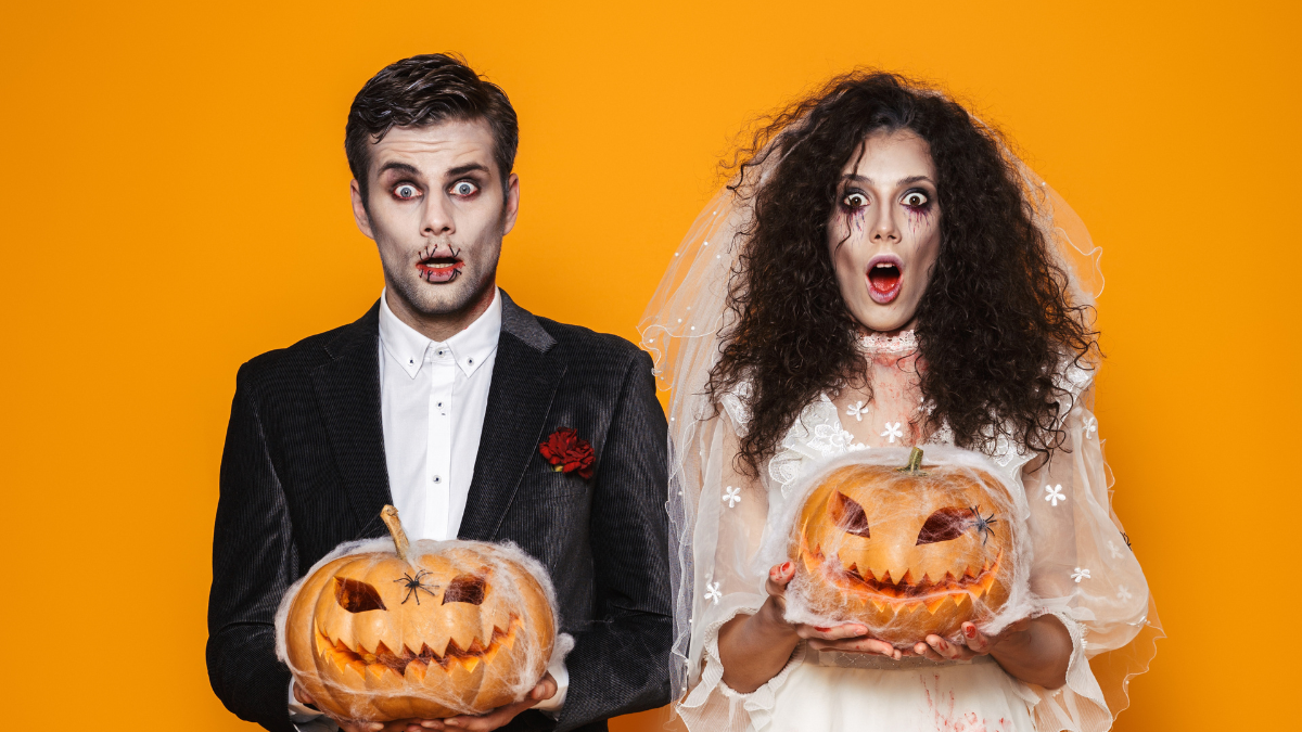 couple dressed up for halloween