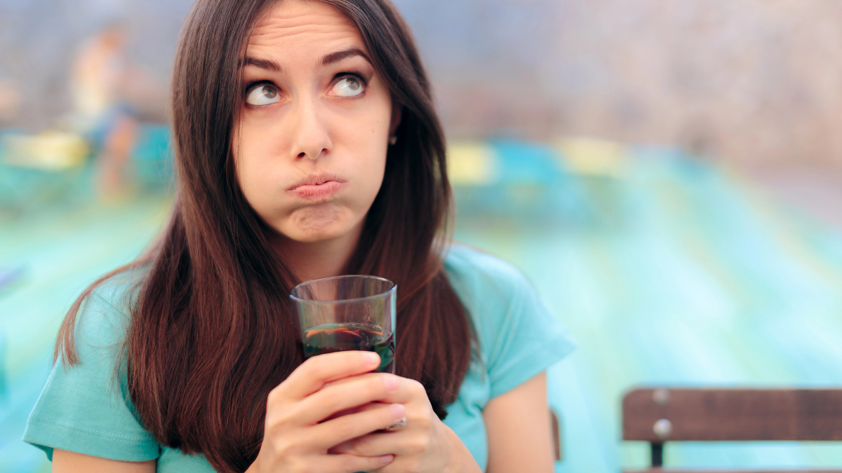 woman drinking soda