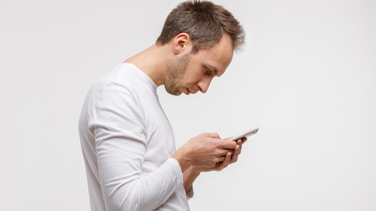 man on phone