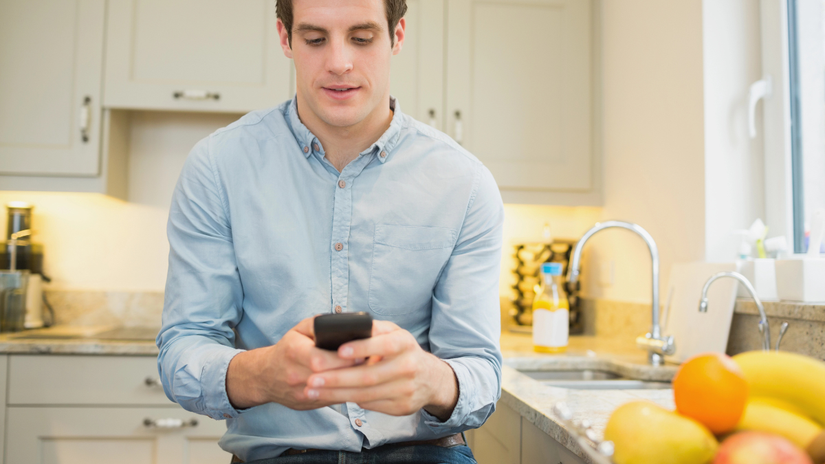 man on phone