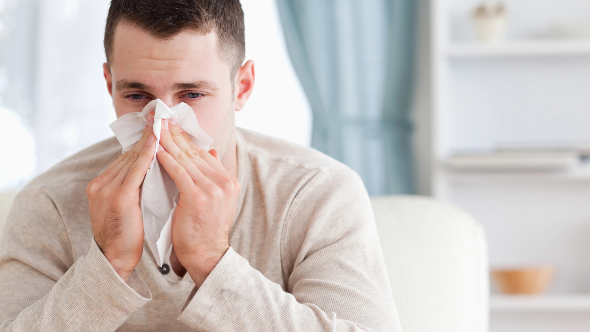 man with a cold
