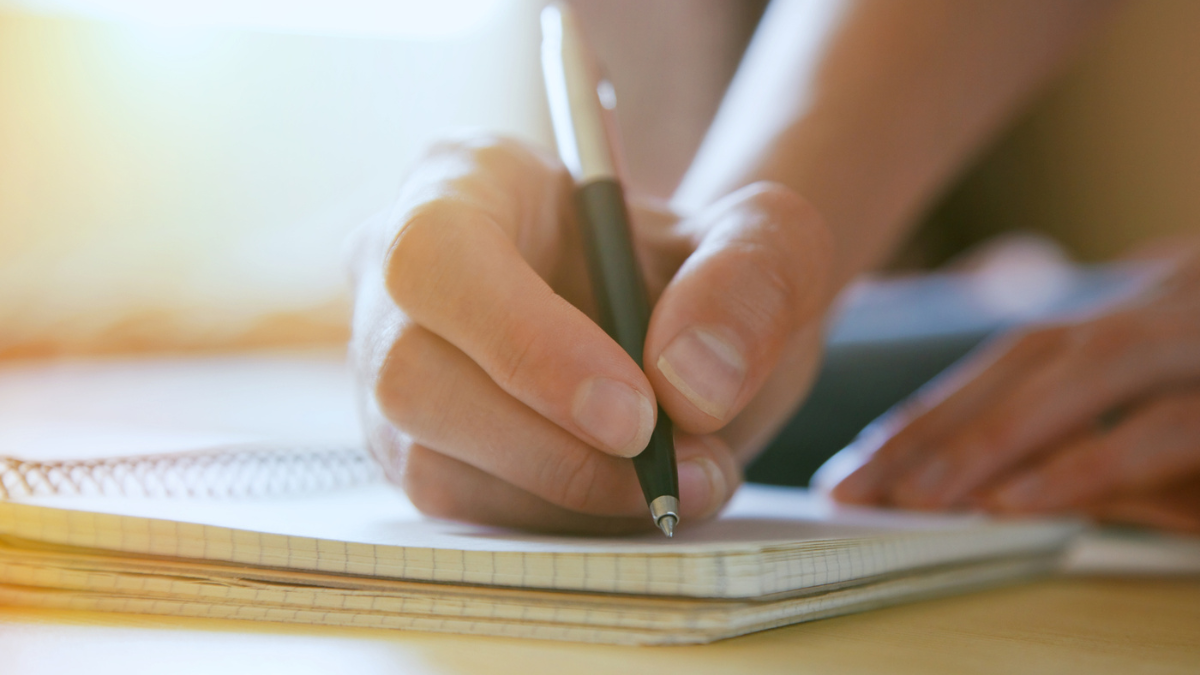 person writing
