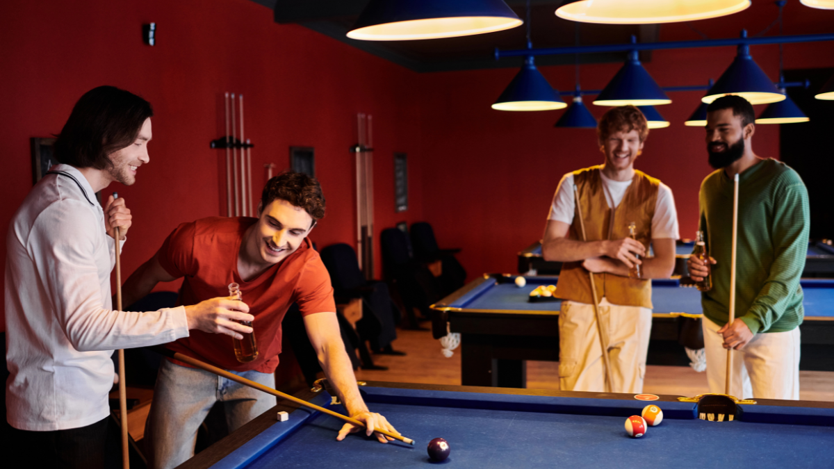 playing pool