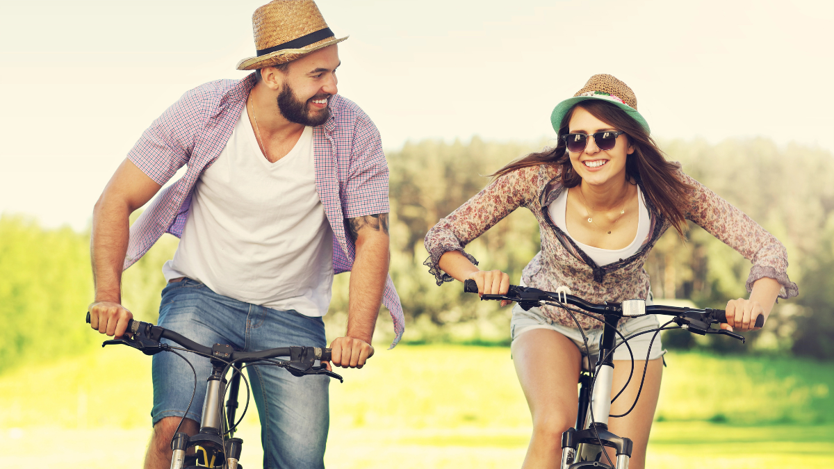 riding bikes