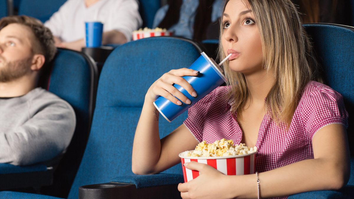 woman at movies