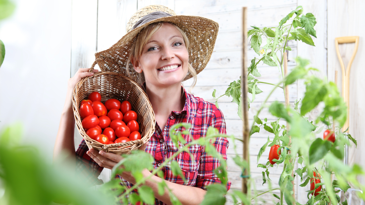 woman gardening