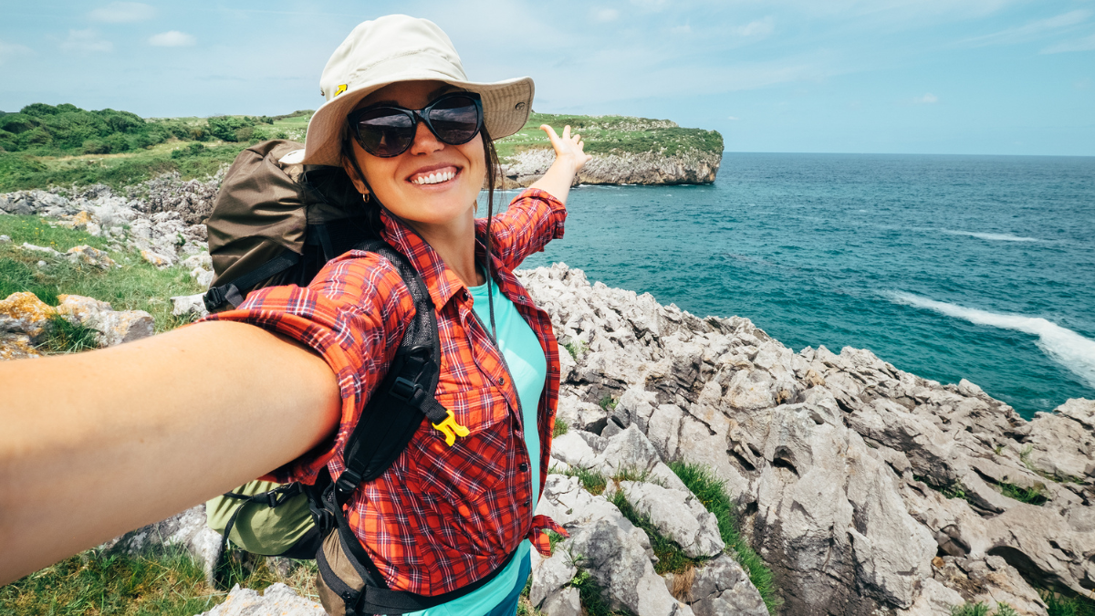 woman hiking