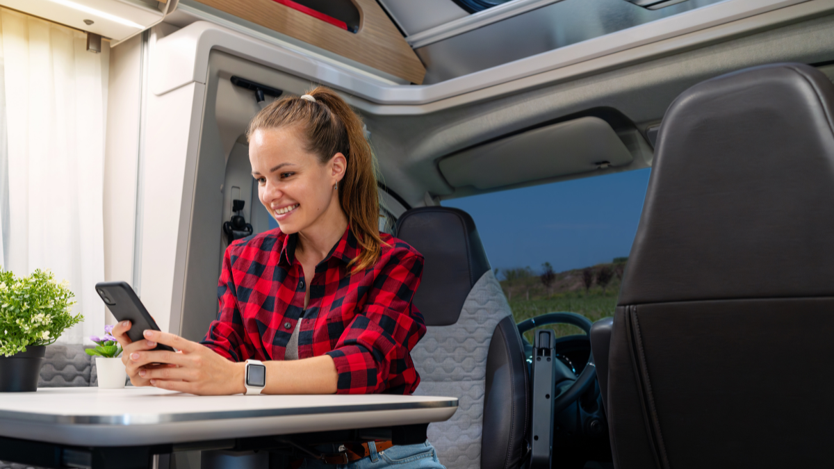woman in rv