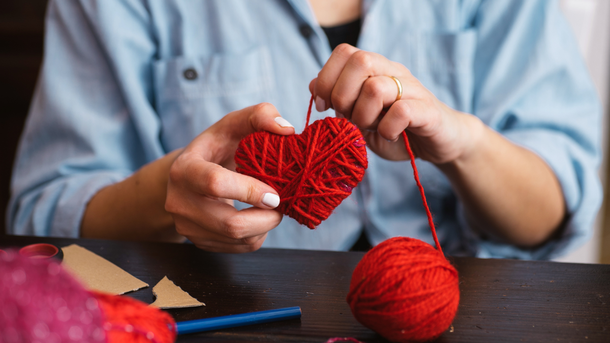 woman knitting