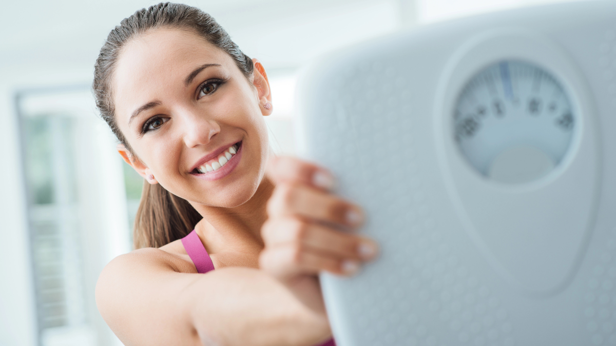 woman with a scale