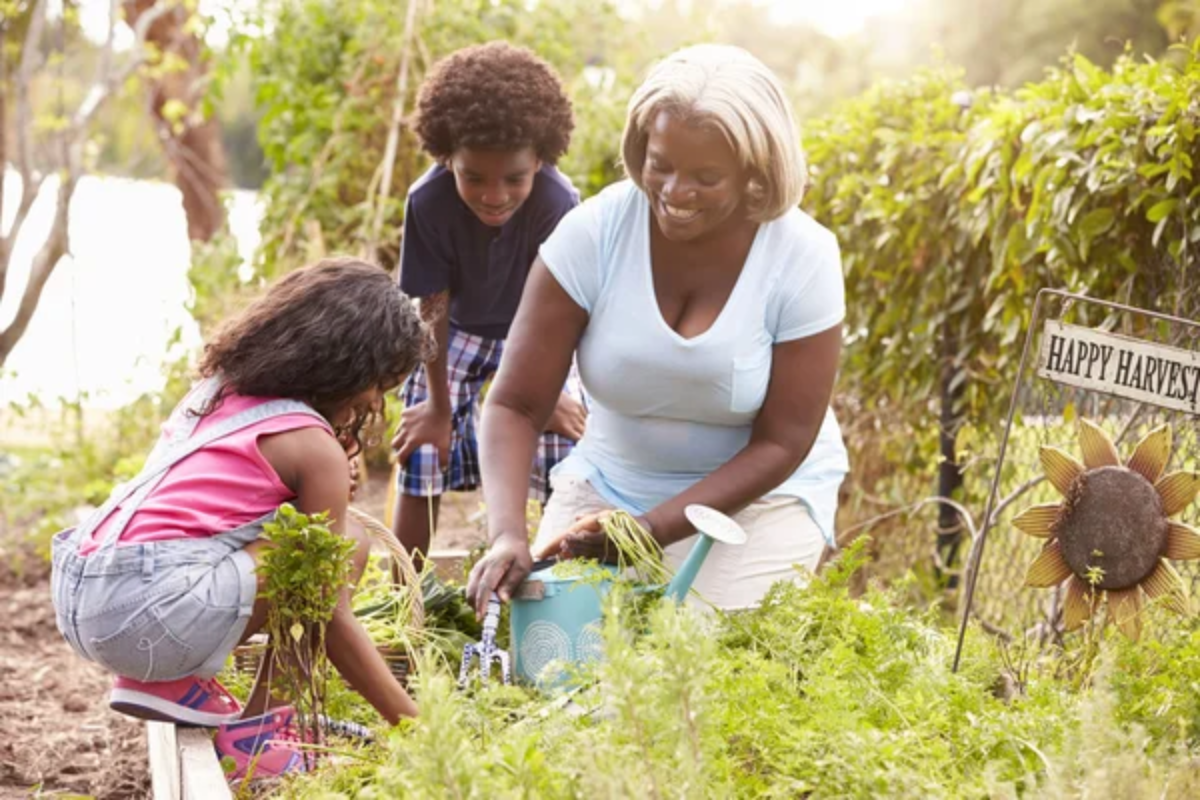 Children Gardening