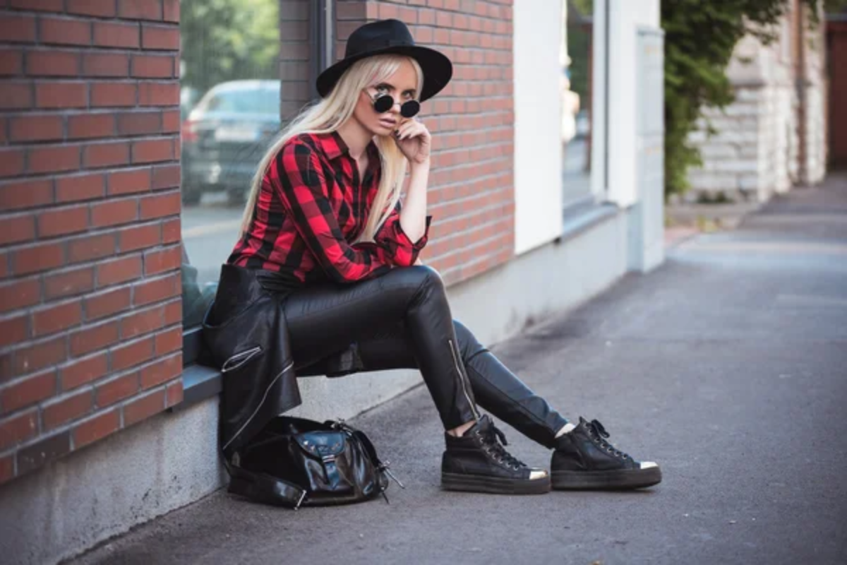 Flannel Shirt Leather Pants