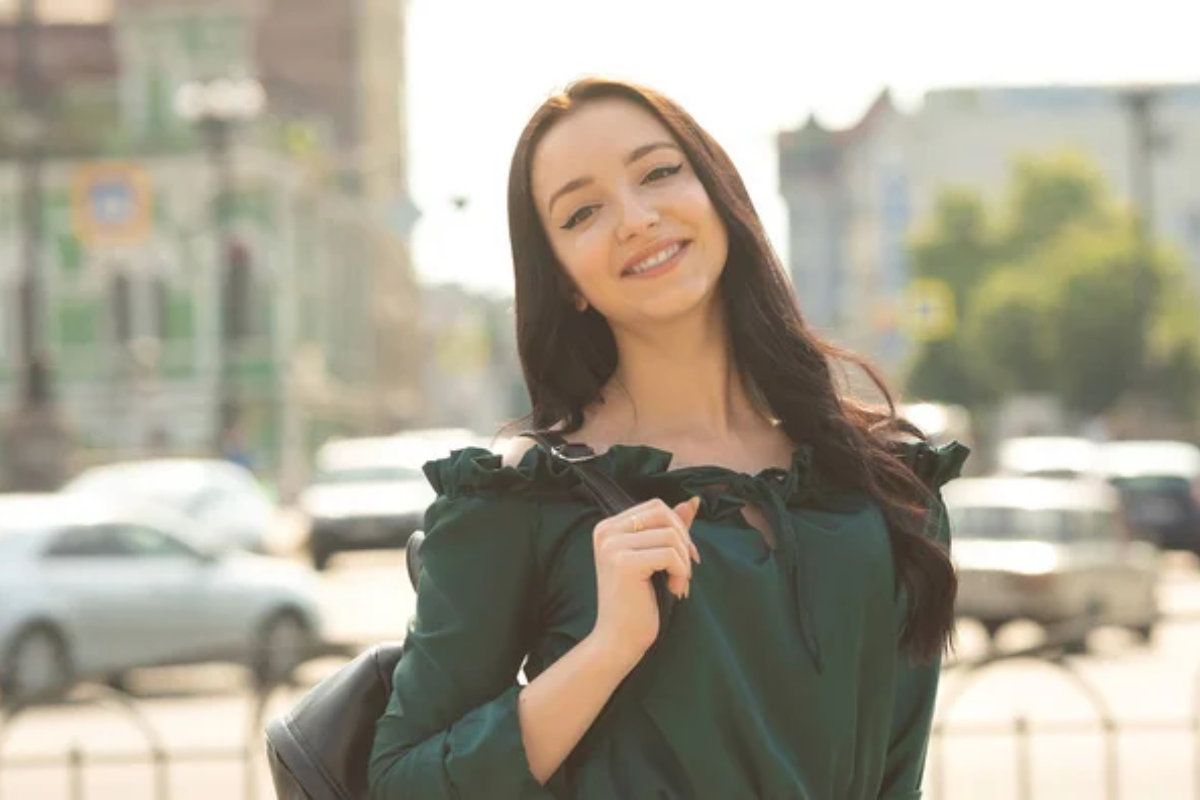 Happy Fashionable Woman