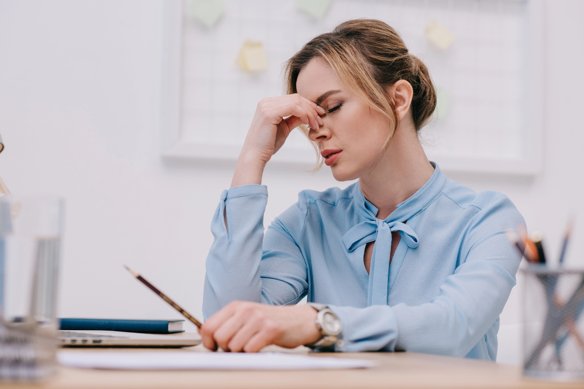 Stressed Woman Work