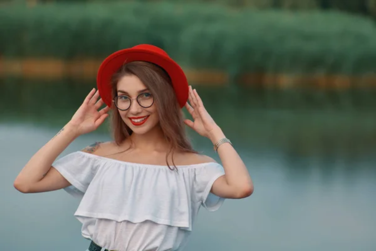 Woman Hat Blouse