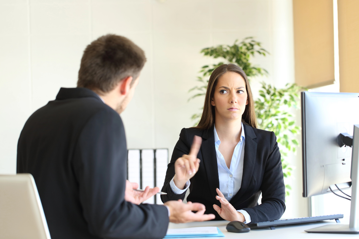 Woman Saying NO Work
