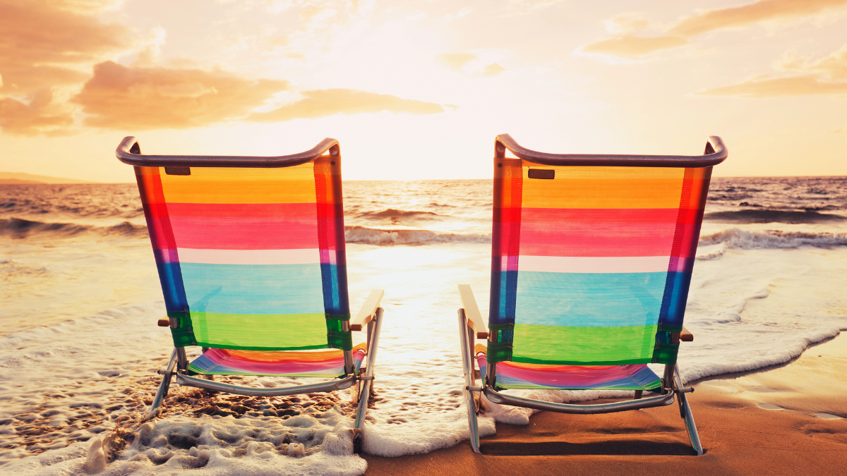 beach chairs on beach
